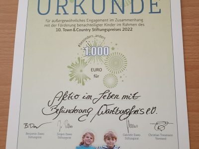 Tagesförderstätte „SinnPhonie“ erhält 1.000 EUR